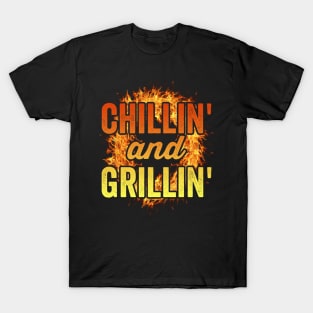 Funny Grilling Dad BBQ Season Chilling And Grilling T-Shirt